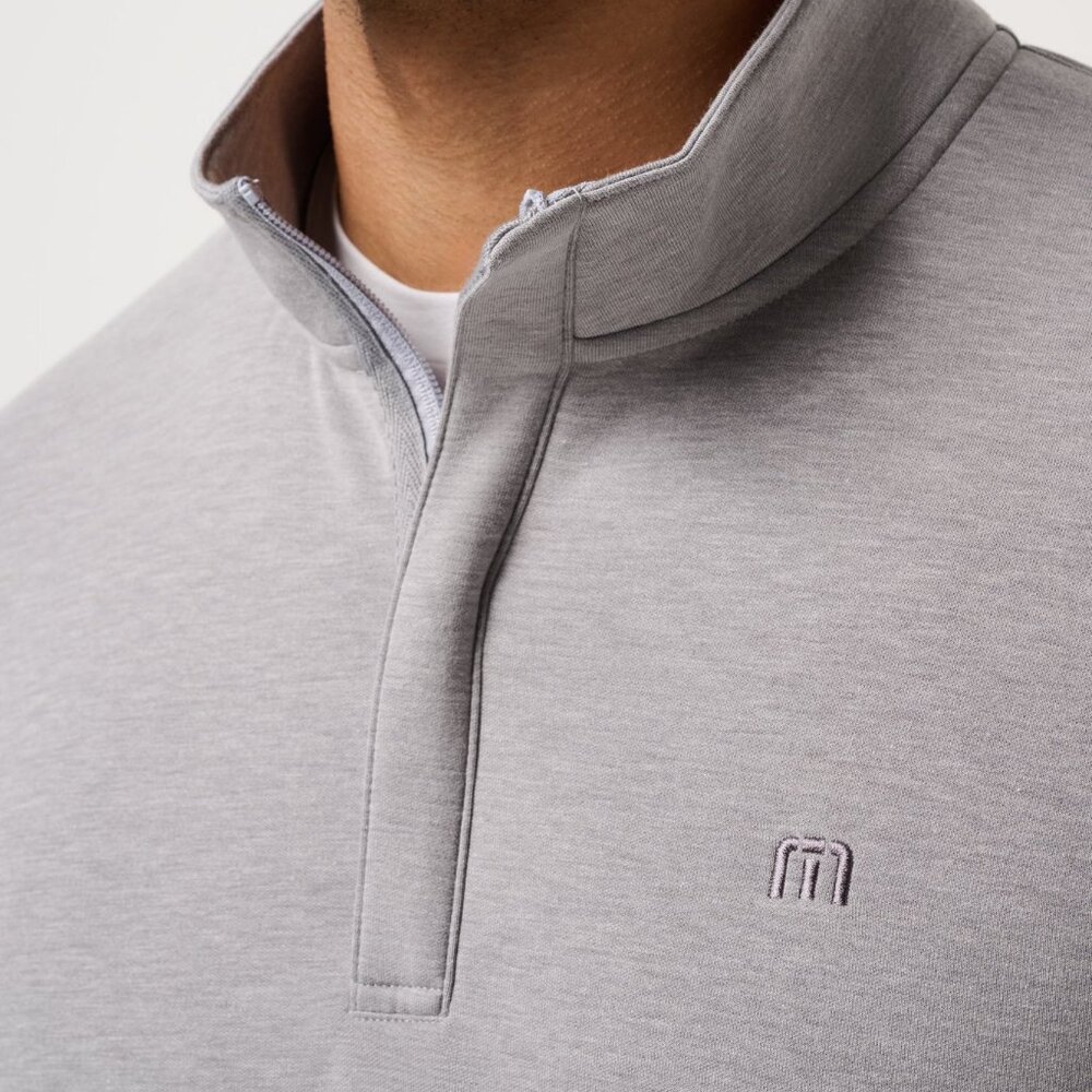 NWT Travis Mathew Cloud Quarter Zip 2.0 soft fleece pullover grey travismathew - Picture 4 of 5